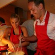 smiliing in kitchen