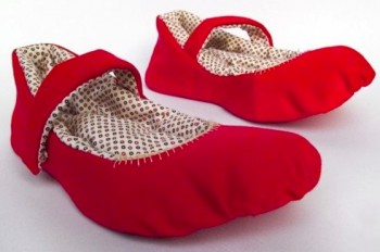 upcycled fabric slippers
