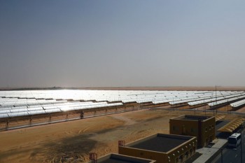 Aerial Image of Shams 1 CSP Plant in Abu Dhabi