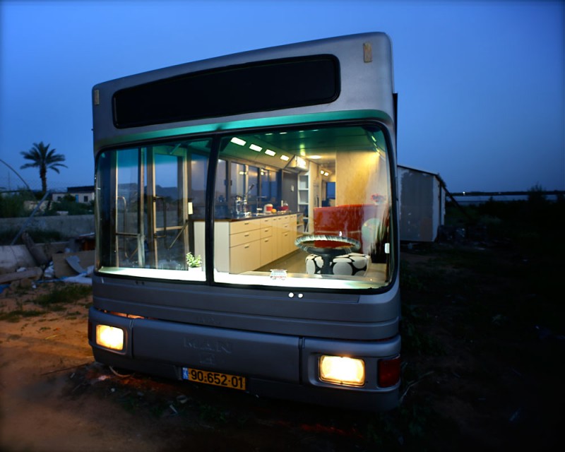 Israeli Long Public Bus Converted into $300,000 Un-green Luxury Home Israeli Long Public Bus Converted into $300,000 Un-green Luxury Home