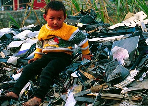 recycled computer upcycling, e waste children, PC reusing