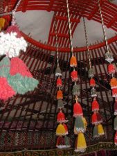 Kazakh Yurts in an Organic Desert Garden