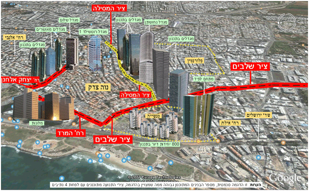 Neve Tzedek Skyscraper Map