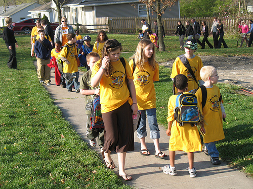 Walking Schoolbus in Missouri, USA