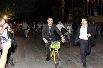 Lebanese High Society Bike Down Green Carpet to Watch "The Age of Stupid"