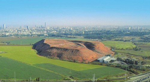 hiria israel's shit mountain garbage photo aerial
