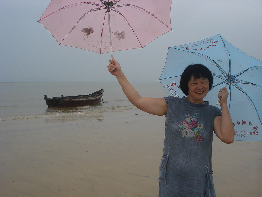 china beach umbrellas photo