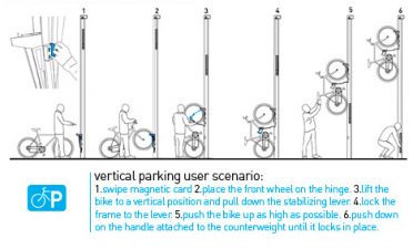 Israeli Designer Yinnon Lehrer Encourages Urban Biking with Vertical Bike Racks
