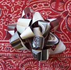 Think Again: Make a Last Minute Gift Bow with Reused Paper