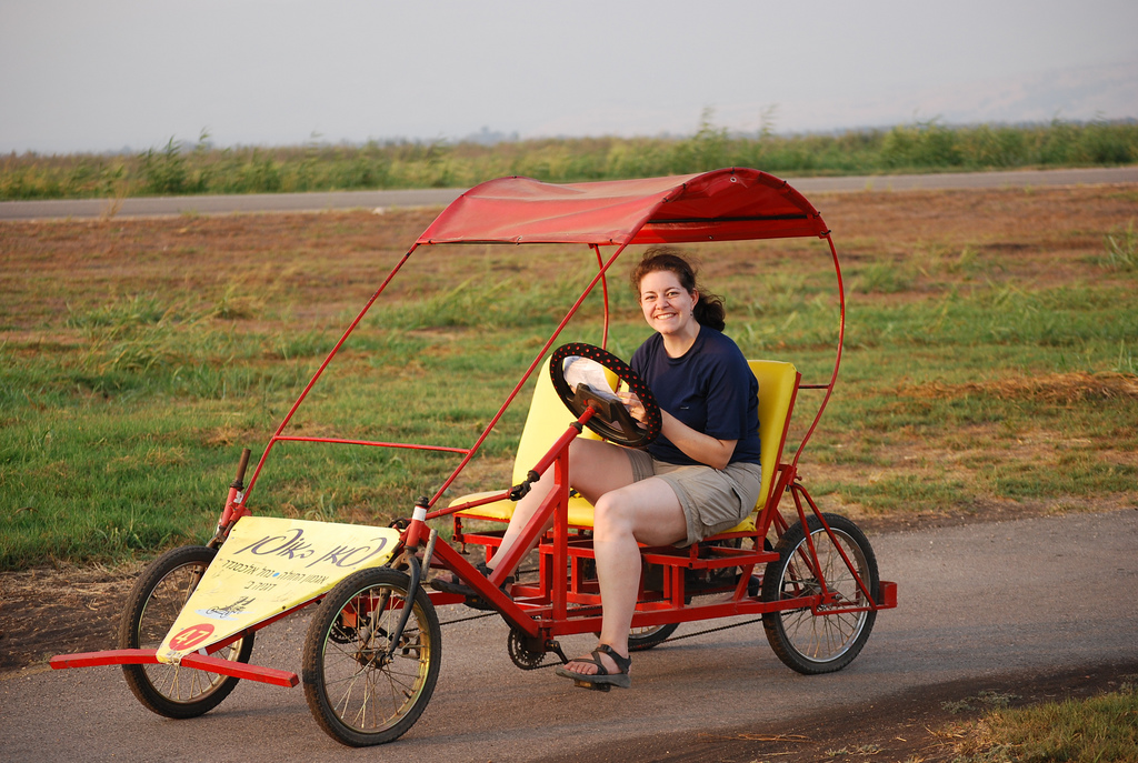hula valley cycling israel woman