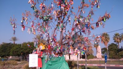"Hope Tree" of Bottles for the Sea of Galilee