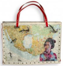 These upcycled bags give you map to go green