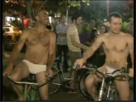 sexy naked cyclists biking tel aviv israel photo