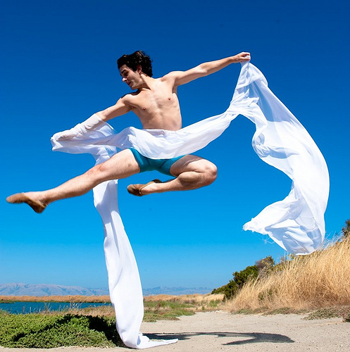 jump with fabric