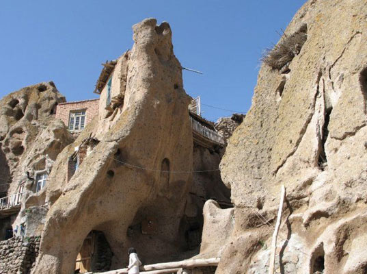 cave home Iran, ancient carved home, vernacular home 700 years old 