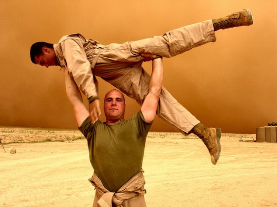 sandstorm middle east men