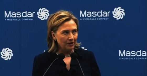 hilary clinton masdar city