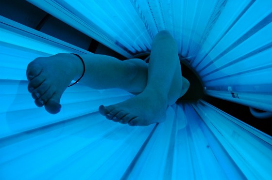tanning beds photo legs