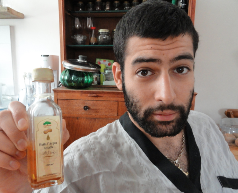 Argan oil for hair and food is nut oil broken by a goat’s butt