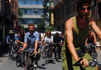 Bicycle Activists Stop in Istanbul En Route to Palestine