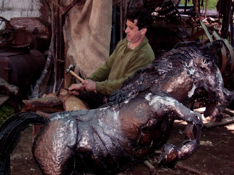 Reuven Fields Brings Israeli Scrapiness to his Scrap Metal Sculptures