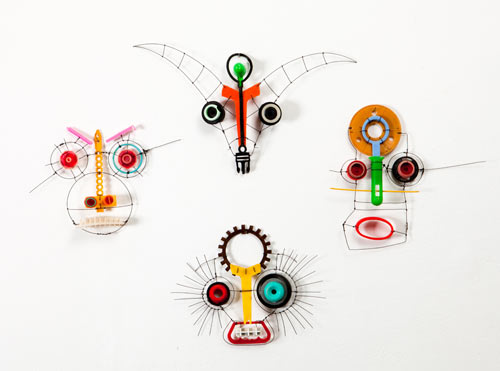 "beach waste sculpture"