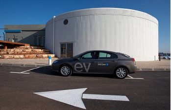 An Electric Car and a Loan at the Better Place Showroom in Israel