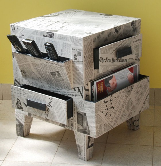 "recycled cardboard furniture"