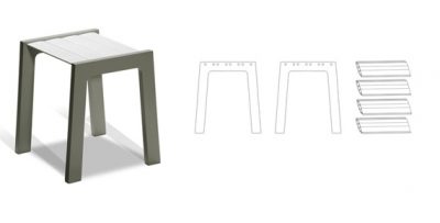 Ugly Plastic Window Shutters Become Chic, Minimalist Furniture Pieces