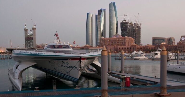 World’s Largest Solar Yacht PlanetSolar Tours Mideast on Final Leg of Around the World Voyage
