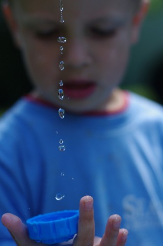 boy drinking water