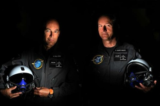 Bartrand Piccard and Andre Borschberg Solar Impulse, solar-powered flight, Morocco, Switzerland, world's longest solar-powered flight