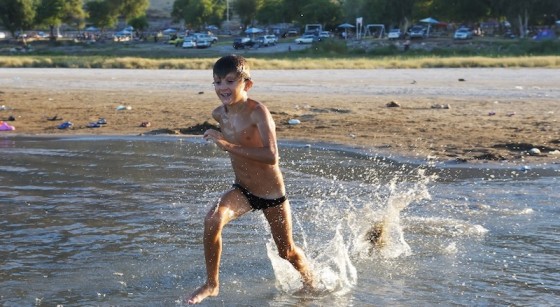 kinneret, sea of galilee, boy in water