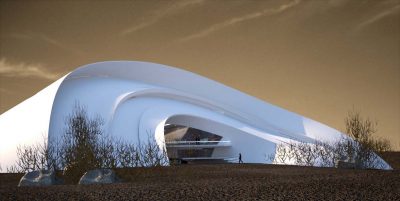 Curvy Desert Home Designed by Iranian Students Mimics the Snail