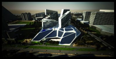 Dubai’s Vertical Village Has a Skirt of Photovoltaics