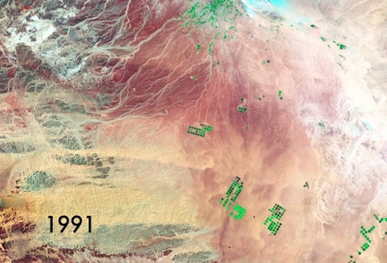 water waste, NASA, water conservation, agriculture, land grabs, saudi arabia