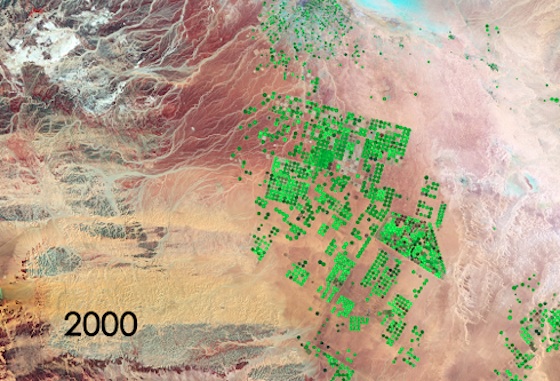 water waste, NASA, water conservation, agriculture, land grabs, saudi arabia