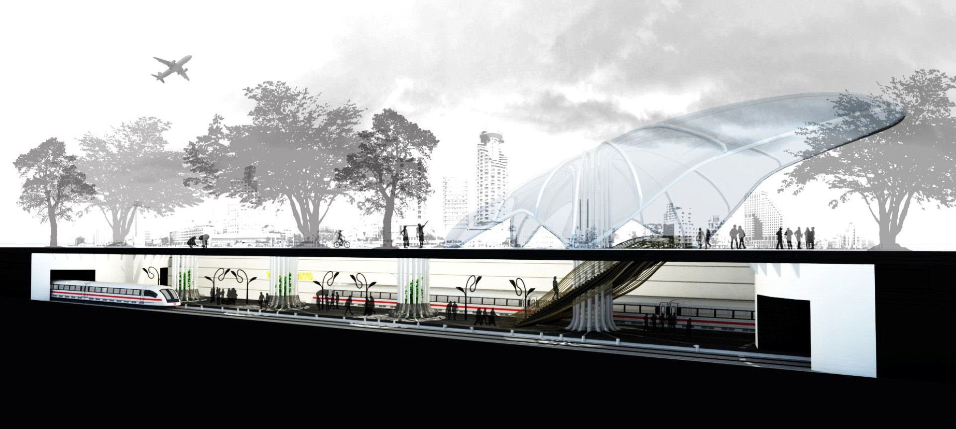 urban design, public transportation, passive design, Tel Aviv, Israel, Yitzhar Galmidi, Yaksein Eliran
