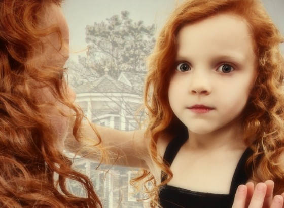 autism red head girl