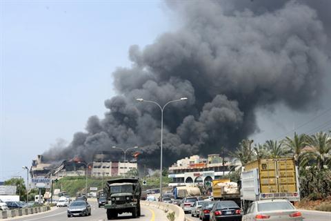 fire carpet beirut lebanon