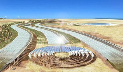 sahara desert project with solar panels