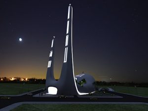 Emirati Student Designs a Green-Roofed Mosque Minus a Dome or Minaret