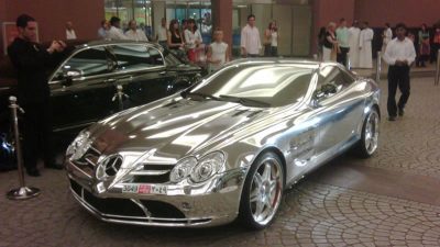 How Much Gold Goes into a White Gold Mercedes Sports Coupe? How Much Gold Goes into a White Gold Mercedes Sports Coupe?