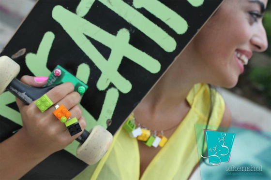 recycled materials, fashion, repurposed design, LEGO, jewelry, food jewelry, Lebanon