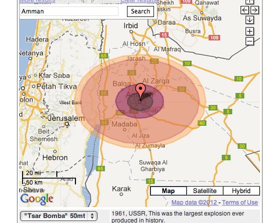 amman jordan nuclear bomb
