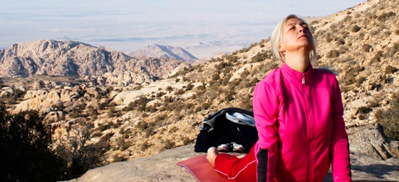 yoga in jordan, dana nature reserve