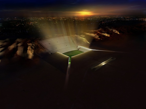 Rock Stadium, Al Ain, LEAF Awards, Future Building of the Year 2012, MZ Architects, desert, green building