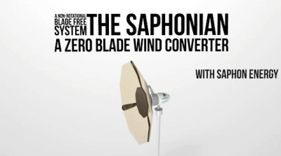 Saphonian Blade-less Wind Turbines Save Birds and Energy