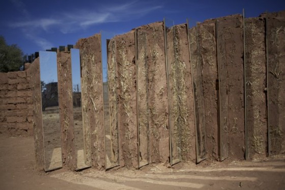 mud, earth, eco-art, Morocco, Marrakech, Biennale, design, mirrors, Elin Hansdottir
