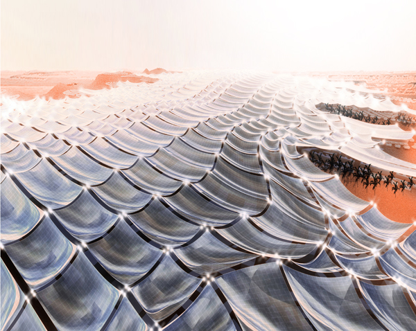 cleantech, solar power, desert, Arabian Peninsula, solar canopy, Powerscape, Otto Ng